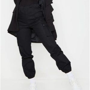 Black Pocket Detail Cargo Pants
